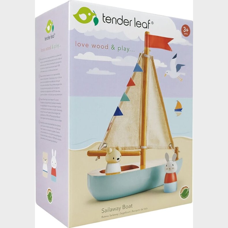 Legetjsbd I Tr Med 2 Figurer - Tender Leaf