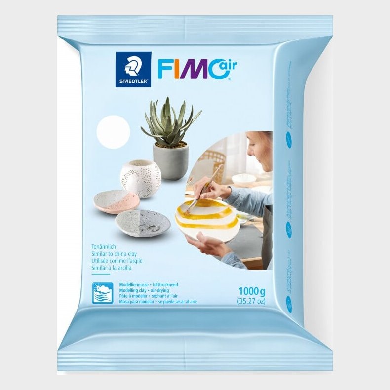 Fimo Air - Selvhrdende Ler - 1000 G - Hvid