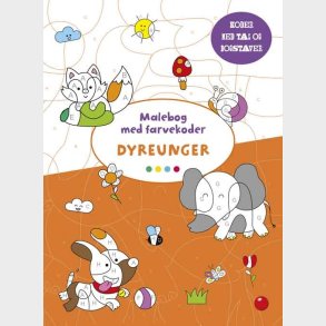 Malebog Med Farvekoder: Dyreunger - Diverse - Bog