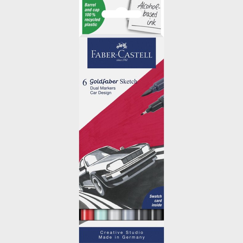 Faber-castell - Sketch Marker Gofa 6ct Set Car Design (164813)