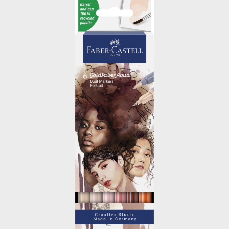 Faber-castell - Gofa Aqua Dual Marker Portrait (6 Pcs) (164523)