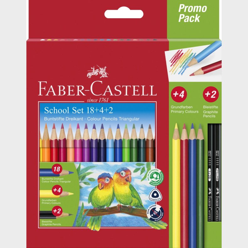 Faber-castell - Triangular Pencils Promo Pack 18+4+2 (201597)