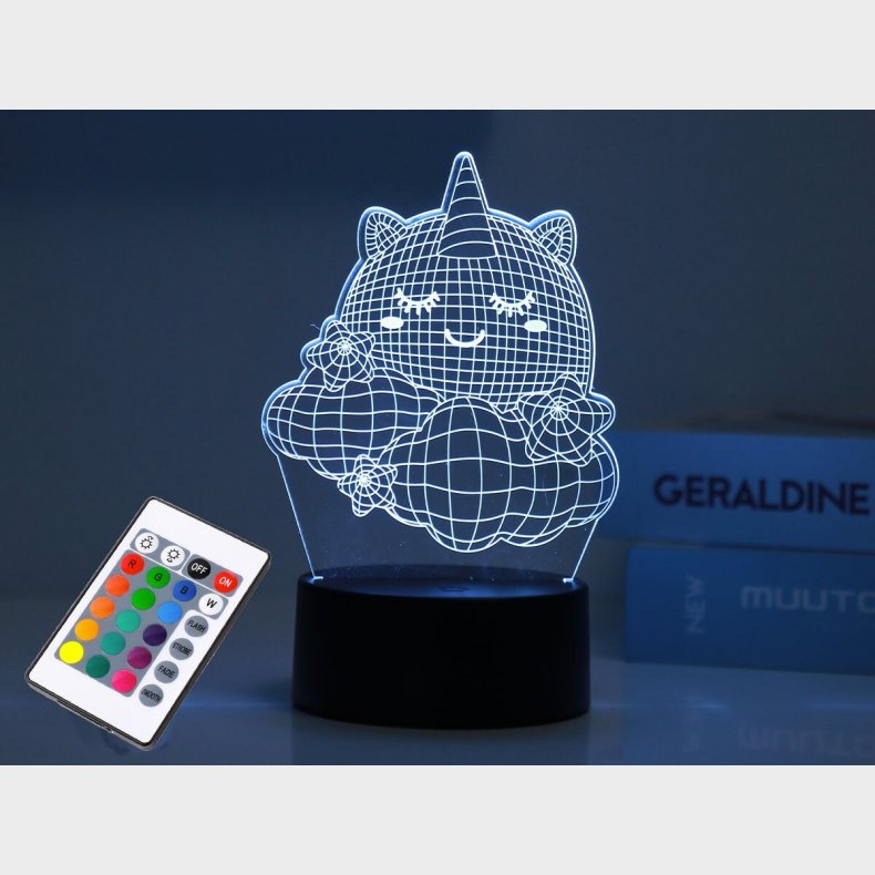 Itotal - 3d Led Lampe - Unicorn