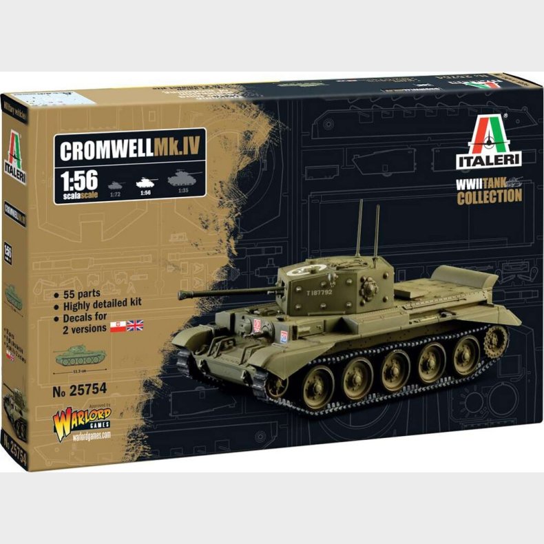 Italeri - Cromwell Mk. Iv Model Tank Byggest - 1:56 - 25754