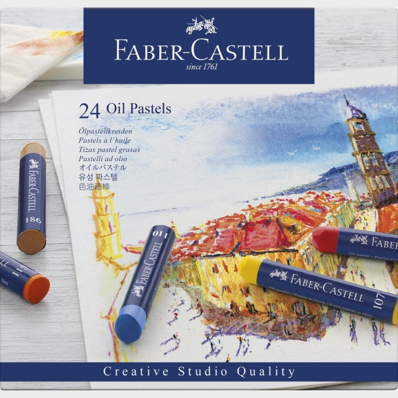 Faber-castell - Oil Pastels Cardboard Box (24 Pcs) (127024)