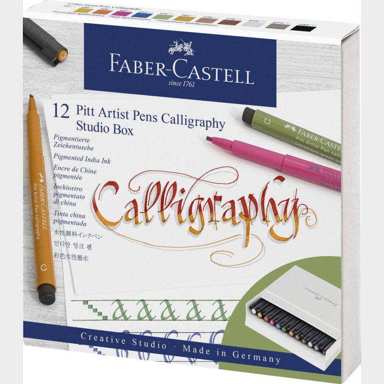 Faber-castell - India Ink Pitt Artist Pen C St.box (12 Pcs) (167512)