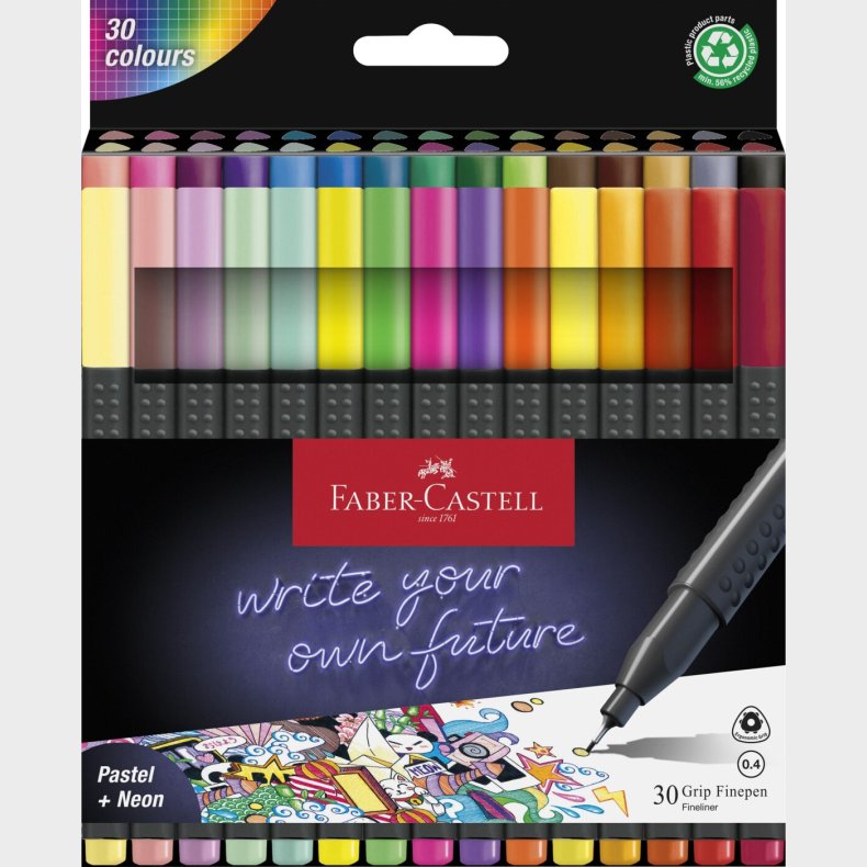 Faber-castell - Finepen Grip 0.4 Set (30 Pcs) (151630)