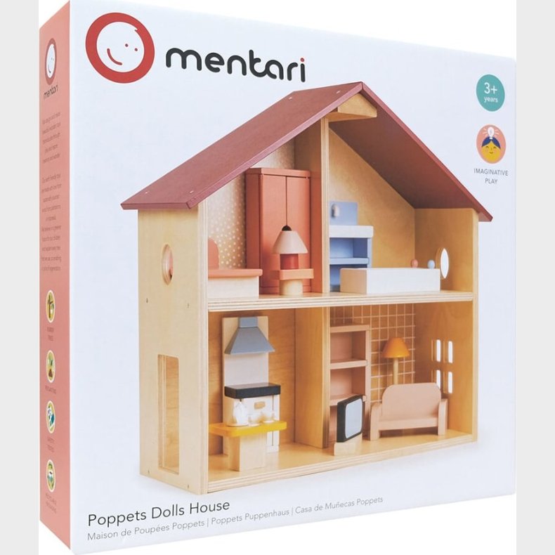 Mentari - Dukkehus Med Mbler - Poppets House