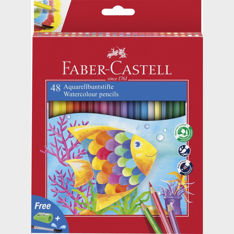 Faber-castell - Watercolour Pencil + Brush Box (48 Pcs) (114448)