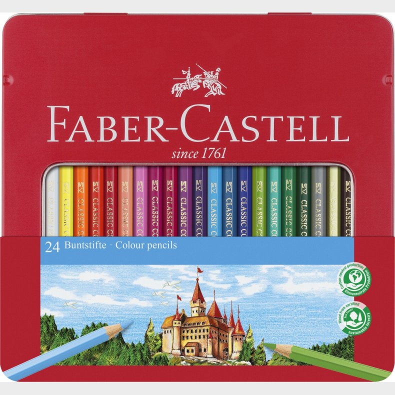 Faber-castell - Colour Pencils Hexagonal Tin (24 Pcs) (115824)