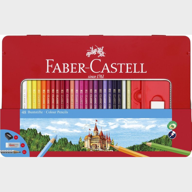 Faber-castell - Colour Pencils Hexagonal Tin (48 Pcs) (115888)