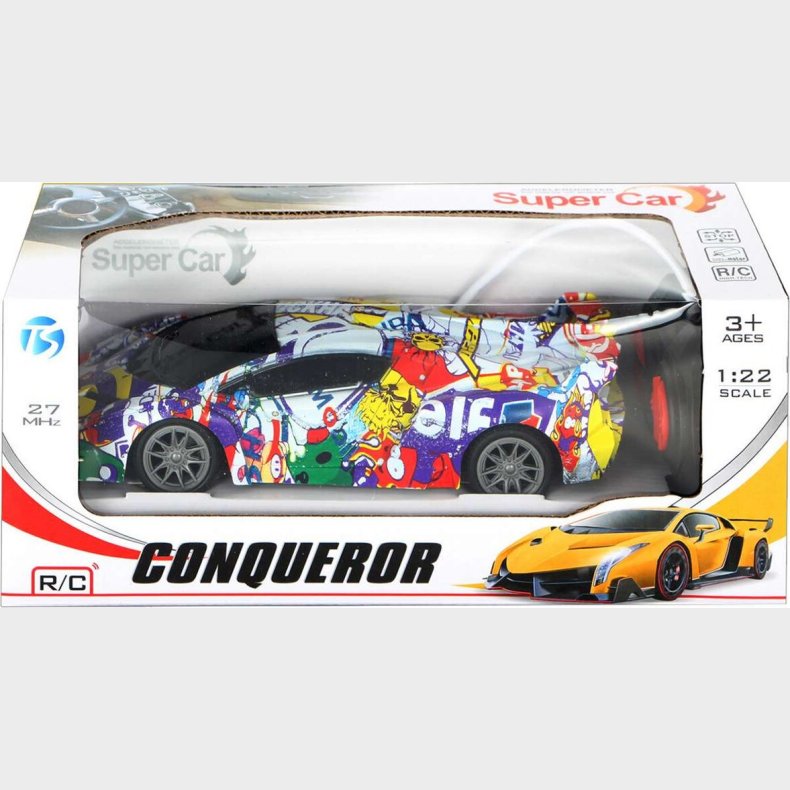 Graffiti Racing Car R/c W/light 1:20, 27mhz