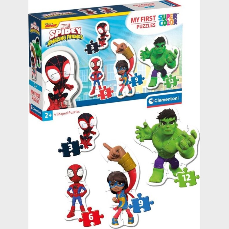 Spidey Puslespil - Mit Frste - Marvel - Color - Clementoni - 4 Stk