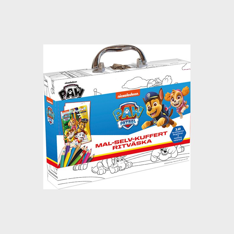 Paw Patrol - Mal-selv-kuffert - Bog