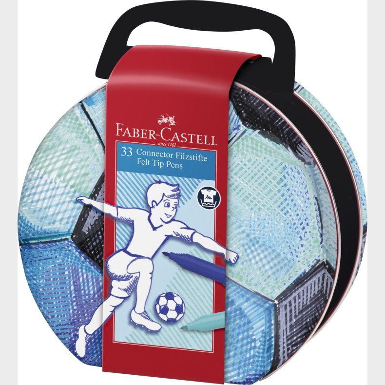 Faber-castell - Felt Tip Pen Connector Suitcase Soccer (155538)