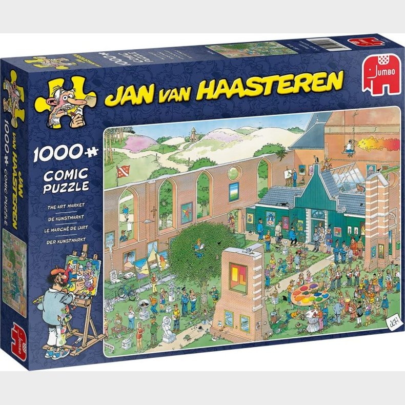 Jan Van Haasteren Puslespil - 1000 Brikker - Kunstmarked - Puslespil 1000 Brikker  (20022)