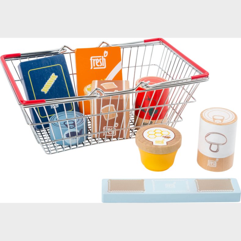 Indkbskurv Legetj Med Varer - Fresh - 9 Dele - Small Foot