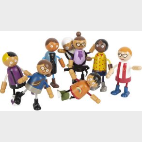 Dukker Til Dukkehus - Familie Med Baby - Tr - 8 Stk - Small Foot