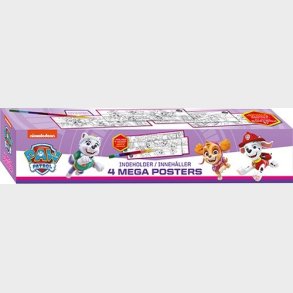Paw Patrol - Skye - Boks Med 4 Kmpe Plakater - Bog