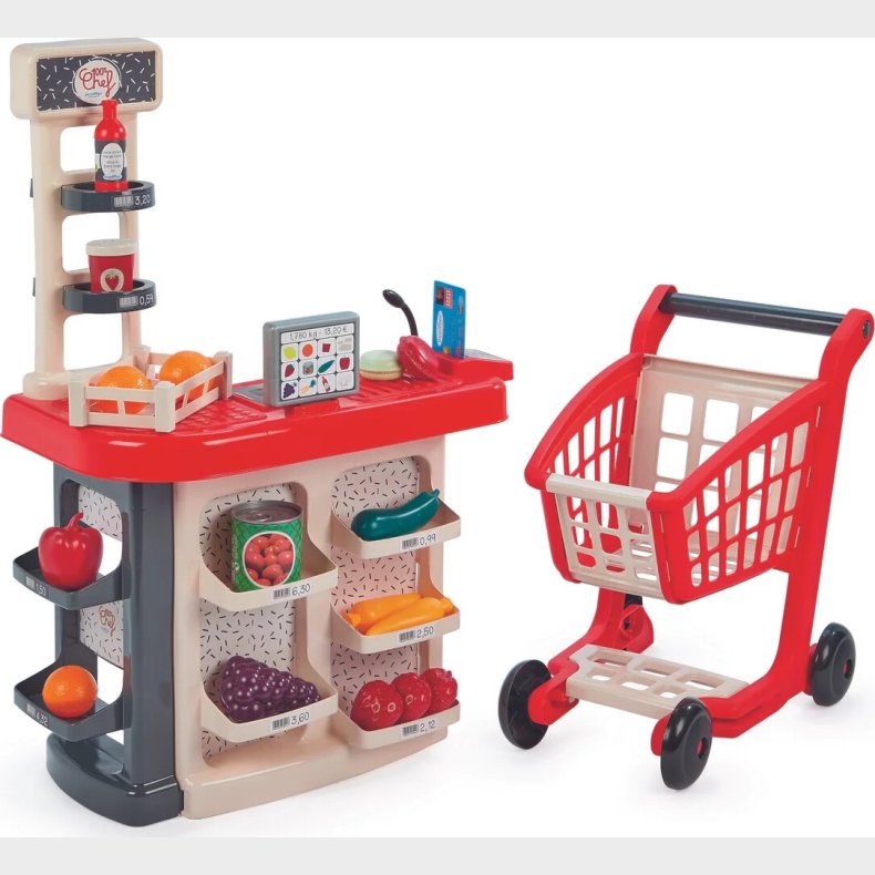 Supermarked Kasseapparat Og Indkbskurv Til Brn - Ecoiffier