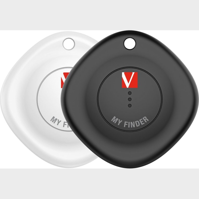Verbatim - My Finder Bluetooth Tracker, Black/white (2-pack)