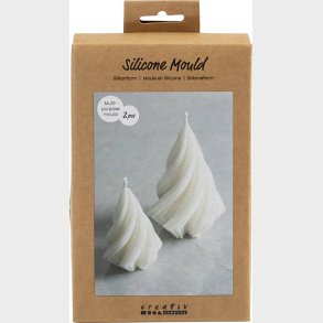 Silikoneform - Juletrer - H 8+11 Cm -  5+7 Cm - 50+115 G - 2 Stk.