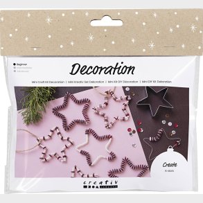 Mini Diy Kit Dekoration - Stjerner - Rd