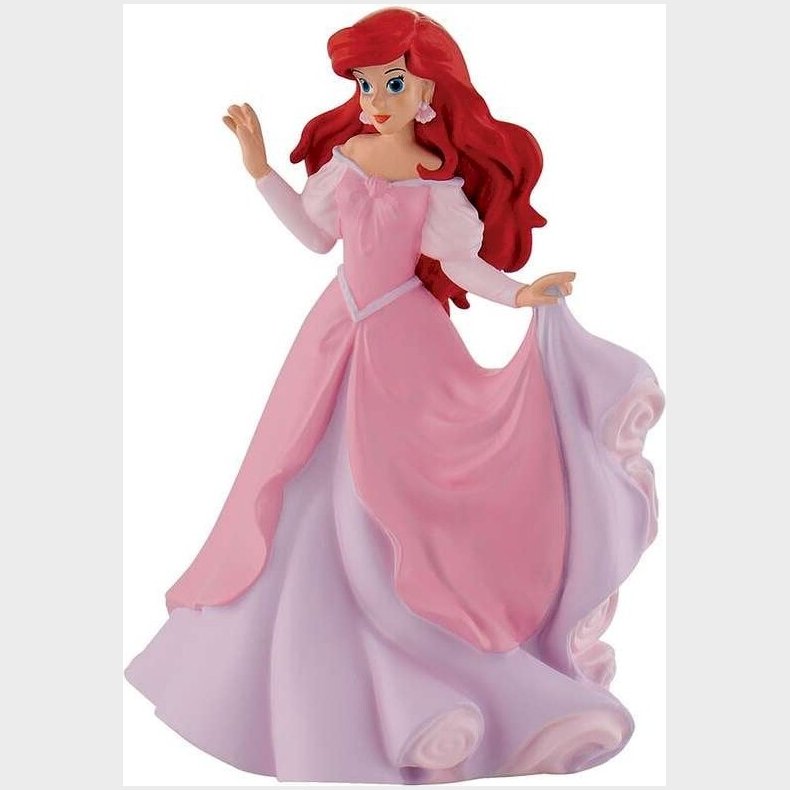 Bullyland - Ariel Figur I Pink Kjole - Disney - 10 Cm - 12312