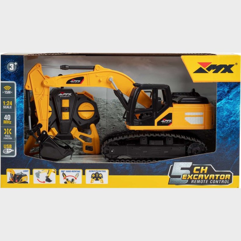 Excavator R/c 1:24 2,4ghz, 3,7v 500mah, 6 Channels - Z6809a - Mx