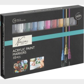 Nassau - Akrylmalingstuscher ,  10 Styk