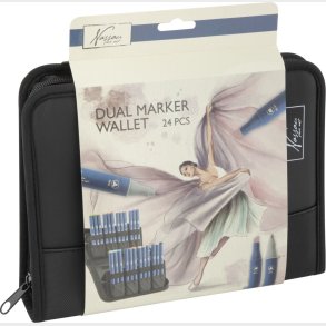 Nassau - Tuscheetui Med 24 Dobbelttuscher.