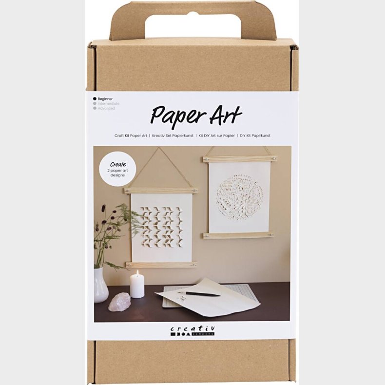 Diy Kit Papirkunst - Papir Til Ophng - Off White - 1pk.