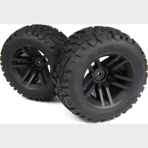Mounted Mixblok Tire On Xt Wheel (black/2pcs) - Mv150683 - Maverick Rc