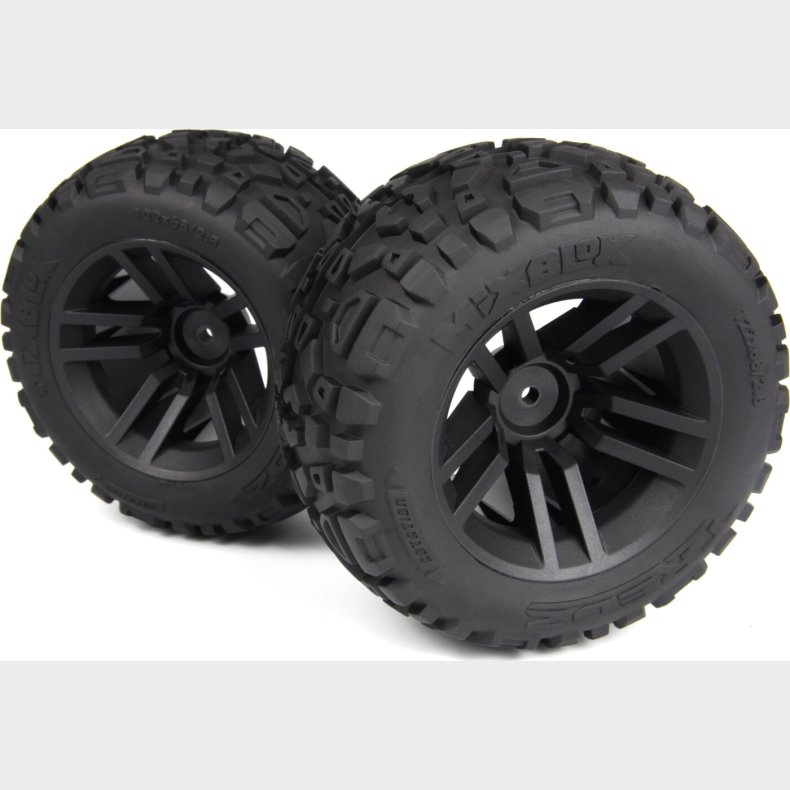 Mounted Mixblok Tire On Xt Wheel (black/2pcs) - Mv150683 - Maverick Rc