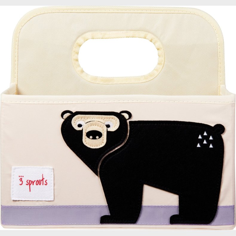 3 Sprouts - Opbevaringskurv - Black Bear