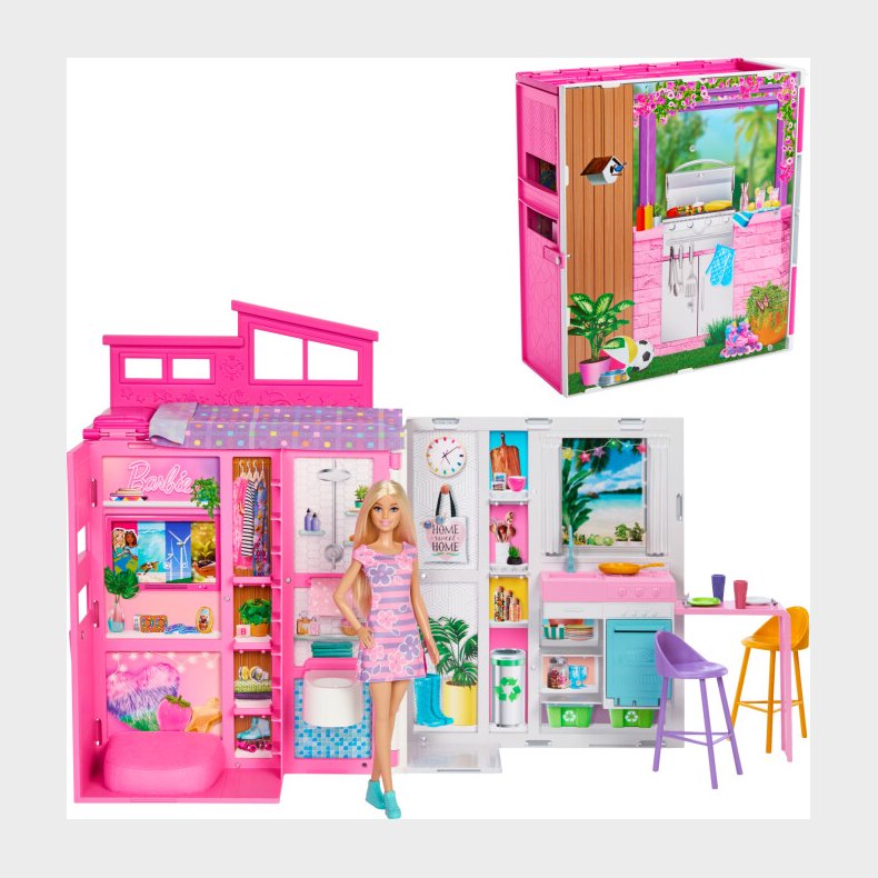 Barbie - Getaway Doll House &amp; Doll (hrj77)