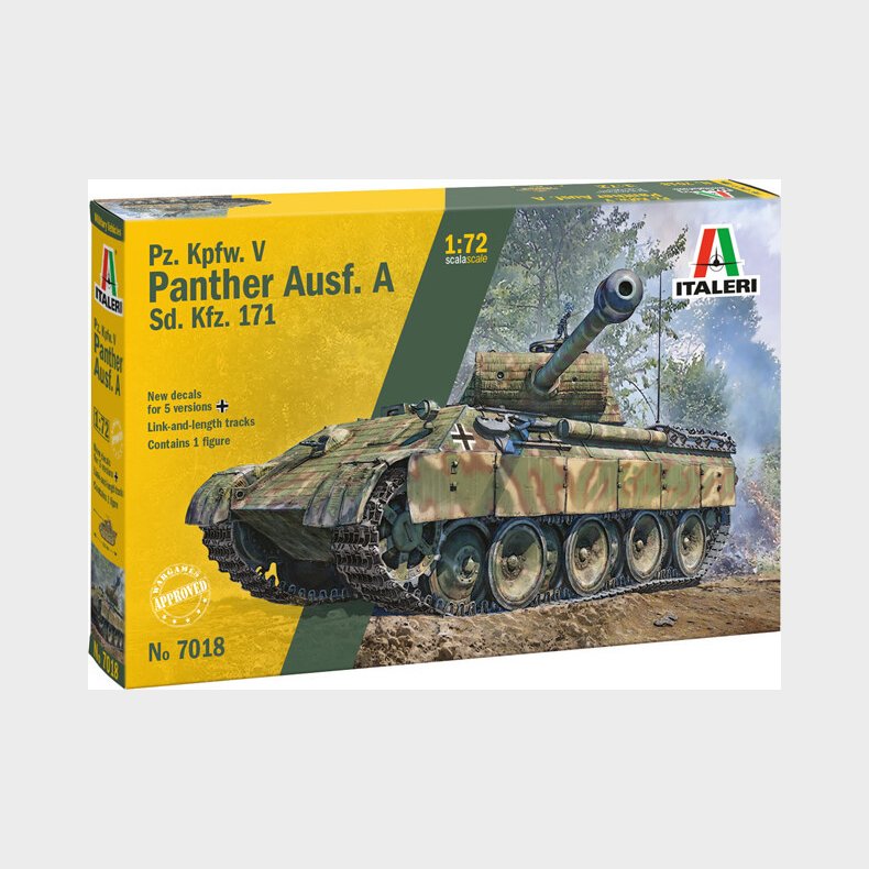 Italeri - Pz.kpfw. V Panther Ausf. A Model Byggest - 1:72 - 7018