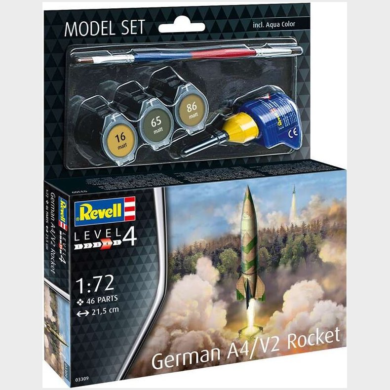 Revell - German A4/v2 Rocket Byggest - 1:72 - Level 4 - 03309