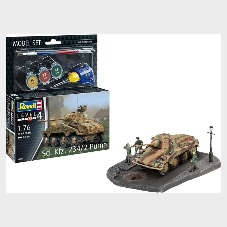 Revell - Sd.kfz. 234/2 Puma Bygges�t - 1:76 - Level 4 - 03288