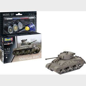 Revell - Sherman M4a1 Tank Byggest - 1:72 - Level 4 - 03290
