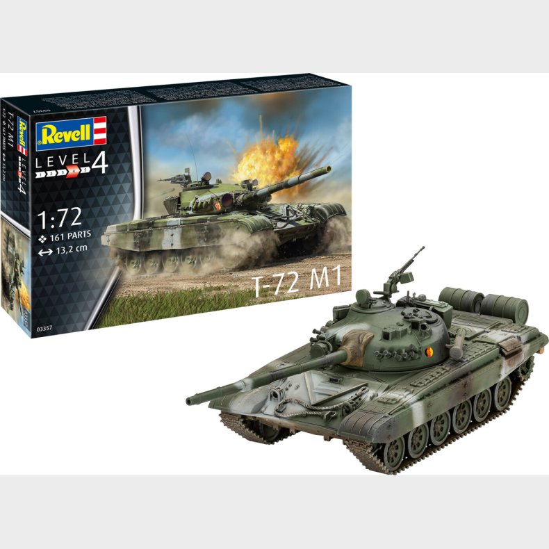 Revell - T-72 M1 Modeltank Byggest - 1:72 - Level 4 - 03357