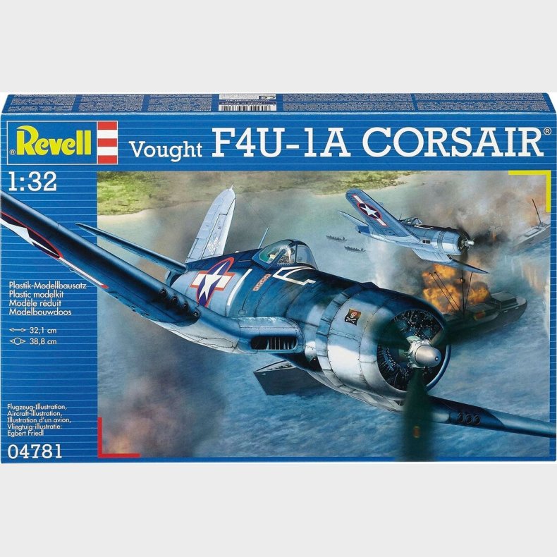 Revell - Vought F4u-1a Corsair Byggest - 1:32 - Level 4 - 04781