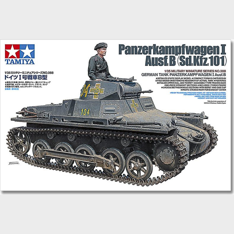 Tamiya - Panzerkampfwagen I Ausf.b Tank Byggest - 1:35 - 35388