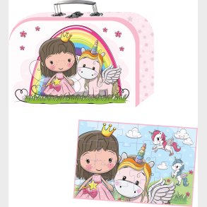 Legekuffert Med Puslespil - Lillie & Ellie - 24 Brikker