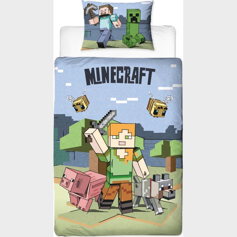 Bed Linen - Adult Size 140 X 200 Cm - Minecraft (mnc406)