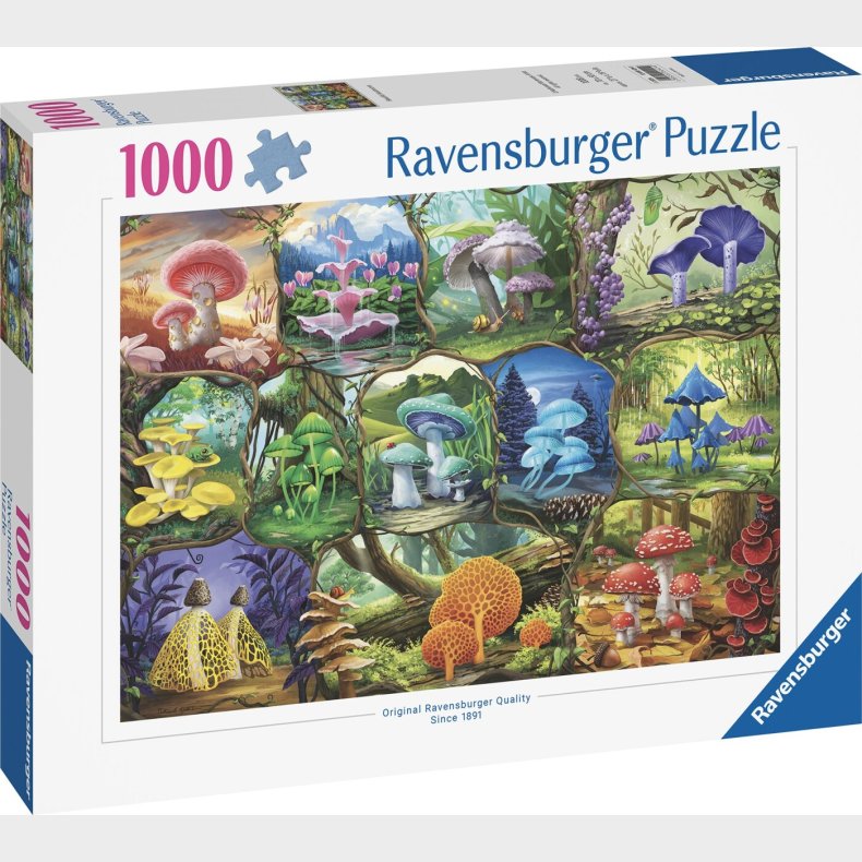 Ravensburger - Puslespil Beautiful Mushrooms 1000 Brikker