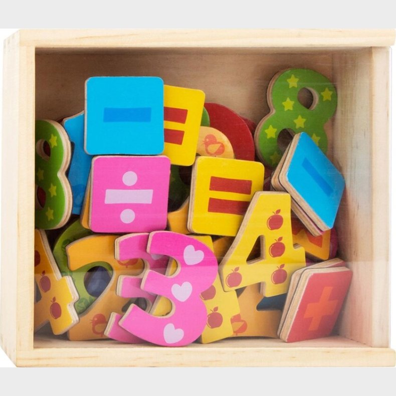 Magnet Tal Og Regnetegn I Tr - Farvet - 40 Stk - Small Foot