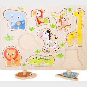 Puslespil I Tr Med Dyr - Zoo - 9 Brikker - Small Foot