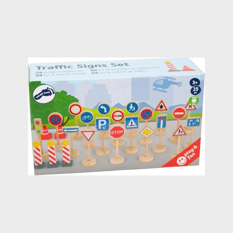 Trafikskilte St Til Brn - Tr - 25 Dele - Small Foot