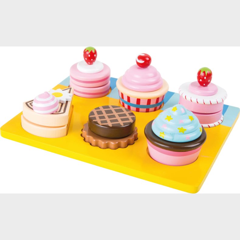 Legemad I Tr Med Velcro - Cupcakes Og Trkager - Small Foot